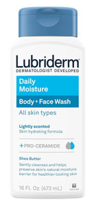 Lubriderm Daily Moisture Body+ Face Wash 16Oz All Skin Types Lubriderm Daily Moisture Body+ Face Wash 16Oz All Skin Types