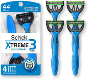 Schick Xtreme3 Duo Comfort Disposable Razor, 4ct