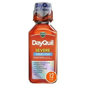 Vicks DayQuil Severe Cold and Flu Liquid, 12 Fl oz