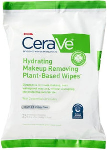 CeraVe Face & Eye Makeup Remover Wipes, 25 Count