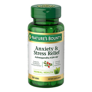 Nature's Bounty Anxiety and Stress Relief, 50 Tablets