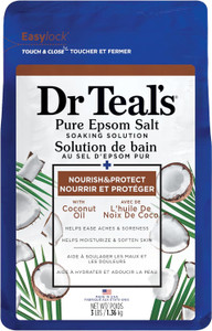 Dr Teal's Pure Epsom Salt Soak, Nourish & Protect with Coconut Oil, 3lbs