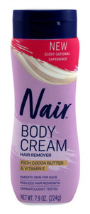 Nair Hair Remover Body Cream Cocoa Butter + Vitamine 7.9Oz Nair Hair Remover Body Cream Cocoa Butter + Vitamine 7.9Oz