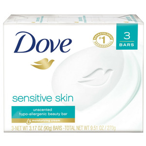Dove Beauty Bar Sensitive Skin 3.17 oz, 3 Bar