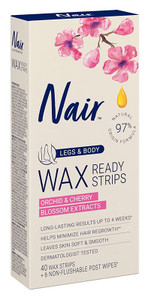Nair Hair Remover Wax Ready- Strips 40 Count Legs/Body Nair Hair Remover Wax Ready- Strips 40 Count Legs/Body