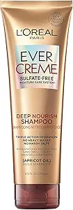 L'Oreal Paris EverCreme Sulfate Free Deep Nourish Shampoo, 8.5 Oz