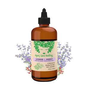 Lavender + Rosehip Oil Medley for Hair, Skin, and Nails Shea Nut Oil 4 OZ