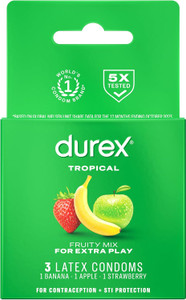 Durex Tropical Condoms, 3 Count