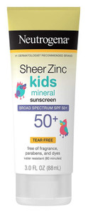 Neutrogena Sheer Zinc Kids Spf#50+ Lotion 3Oz Neutrogena Sheer Zinc Kids Spf#50+ Lotion 3Oz