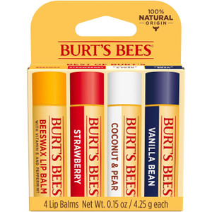 Burt's Bees Natural Moisturizing Lip Balm, 4pack Assorted