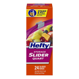 Hefty Slider Quart Bags, 24count