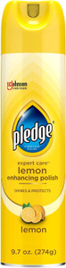 Pledge Enhancing Polish Spray Lemon, 9.7oz