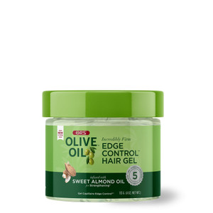 ORS Olive Oil Edge Control Hair Gel Infused with Sweet Almond Oil for Strengthening, 4.0 oz