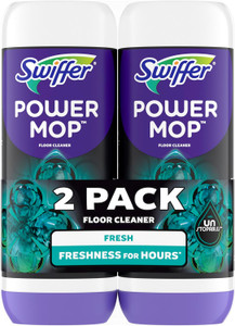 Swiffer PowerMop Floor Cleaning Solution with Unstopables Fresh Scent 2 count, 25.3 fl oz