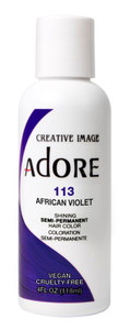 Adore Semi-Permanent Haircolor #113 African Violet 4Oz Adore Semi-Permanent Haircolor #113 African Violet 4Oz