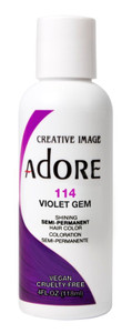 Adore Semi-Permanent Haircolor #114 Violet Gem 4Oz Adore Semi-Permanent Haircolor #114 Violet Gem 4Oz