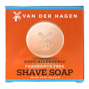 Van Der Hagen Men's Luxury Fragrance Free Shave Soap, 3.5 OZ