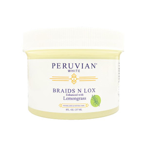 Peruvian white Braid, Loc, and Edge Gel for Relaxed & Natural Hair Lemongrass, 8 oz
