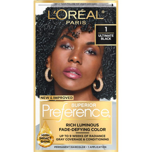 Loreal Paris Hair Color, 1 Ultimate Black