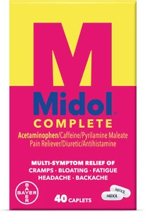 Midol Complete Menstrual Pain Relief Caplets, 40count