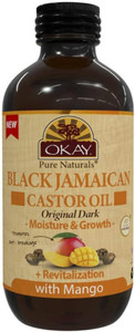 OKAY Black Jamaican Castor Oil Original Dark Mango, 4 oz