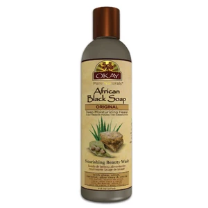 OKAY AFRICAN BLACK SOAP LIQUID, 8 oz