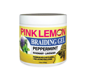 PINK LEMON Braiding Gel Peppermint, 15 OZ