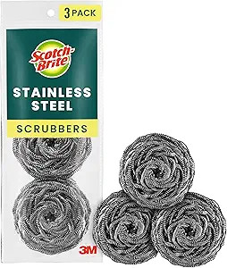 Scotch-Brite Scrubbers, Scouring Pads, 3count