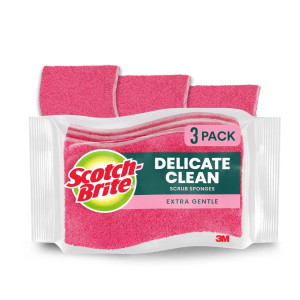 Scotch-Brite Delicate Clean Non-Scratch Scrub Sponge, 3count