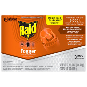 Raid Concentrated Deep Reach Fogger, 1.5oz, 3count