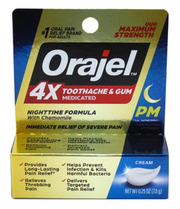 Orajel 4X Toothache & Gum Night-Time Max Strength 0.25Oz Orajel 4X Toothache & Gum Night-Time Max Strength 0.25Oz