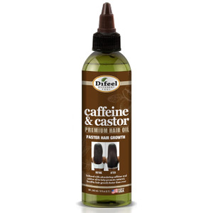 Difeel Caffeine & Castor Premium Hair Oil, 8 oz