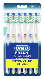 Oral-B Toothbrush Fresh & Clean Soft 6 Pack Oral-B Toothbrush Fresh & Clean Soft 6 Pack