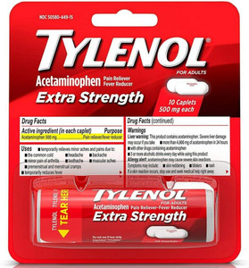 Tylenol Extra Strength Caplets, 10count
