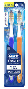 Oral-B Toothbrush Pulsar Medium 2 Count Battery Powered Oral-B Toothbrush Pulsar Medium 2 Count Battery Powered