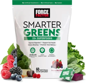 Force Factor Smarter Greens Superfood Chews, 60count