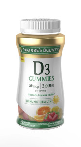 Nature's Bounty Vitamin D3 gummies, 90count