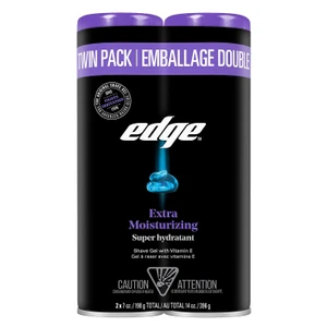 Edge Shave Gel Extra Moisturizing Twin Pack, 7oz