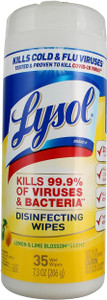 Lysol Disinfecting Wipes, Lemon and Lime Blossom Scent, 7.3 OZ