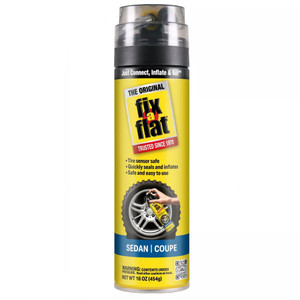 Fix-A-Flat Tire Sealant and Car Tire Inflator for Sedan and Coupe, 16 OZ
