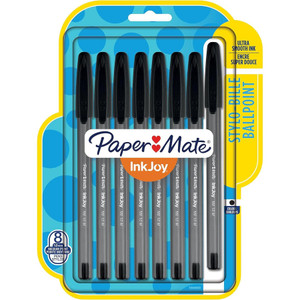 Paper Mate InkJoy Medium Point Ballpoint Pens Black, 8 count