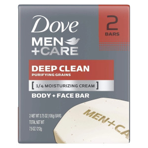 Dove Men Care Body and Face Bar Deep Clean, 4oz