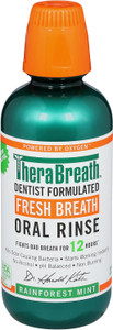 TheraBreath Fresh Breath, Oral Rinse, Rainforest Mint, 16oz