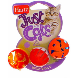 Hartz Bizzy Balls Cat Toy, 3count