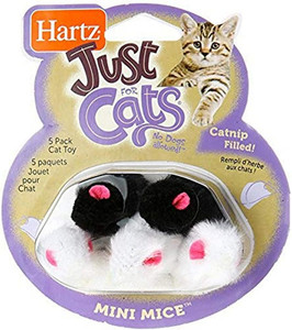 Hartz Just for Cats Mini Mice Cat Toy, 5count