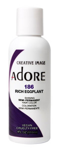 Adore Semi-Permanent Haircolor #186 Rich Eggplant 4Oz Adore Semi-Permanent Haircolor #186 Rich Eggplant 4Oz