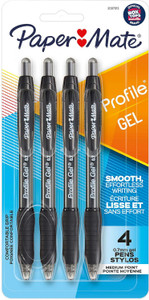 Paper Mate Profile Gel Black, 4count