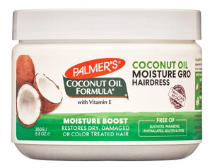 Palmers Coconut Oil Moisture Boost Gro Hairdress Jar 8.8Oz Palmers Coconut Oil Moisture Boost Gro Hairdress Jar 8.8Oz