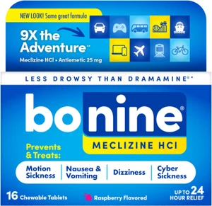 Bonine Non-Drowsy for Motion Sickness Relief, 16count