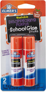 Elmer's Disappearing Purple School Glue Stick, Twinpack